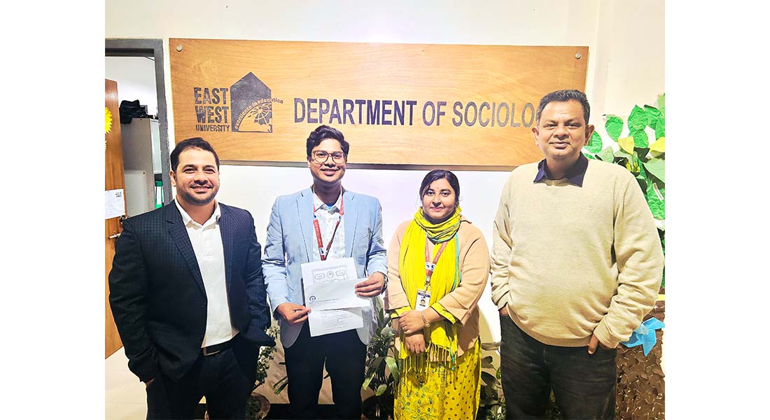 Sociology Faculty Member Awarded BDT 7 Lakh Resear