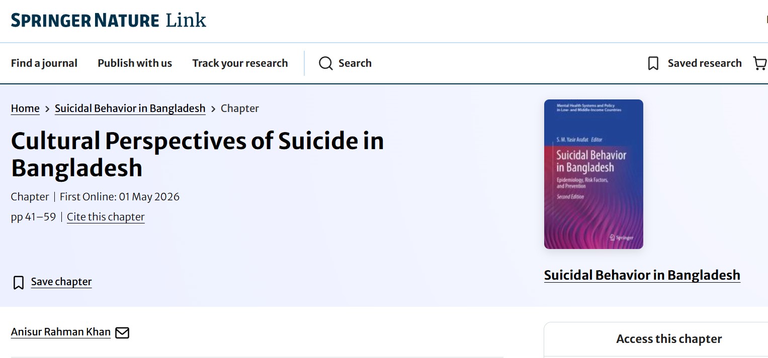 Book Chapter | Cultural Perspectives of Suicide in